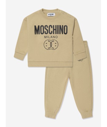 Moschino Baby Boys Milano Logo Tracksuit in Brown sélection de produits