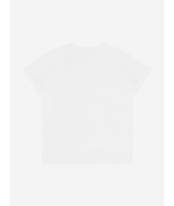 Moschino Baby Boys Milano Logo T-Shirt in White pas chere