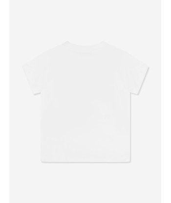 Moschino Baby Teddy Logo T-Shirt in White de l' environnement