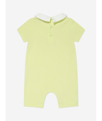 Moschino Baby Teddy Toy Romper in Yellow pas cher 