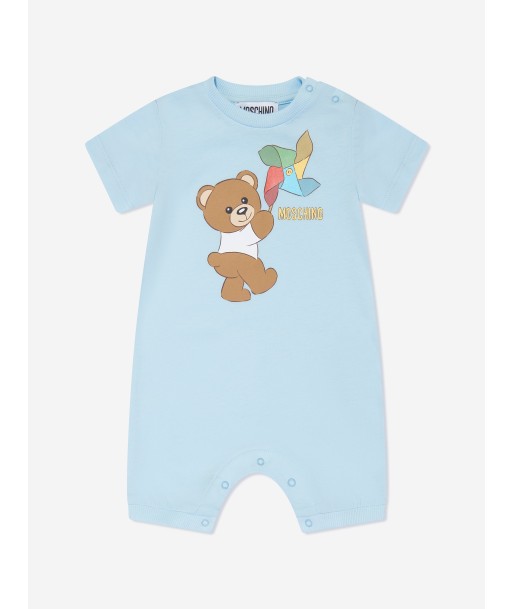 Moschino Baby Teddy Bear Romper in Blue prix