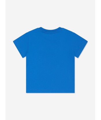 Moschino Baby Teddy Logo T-Shirt in Blue sélection de produits