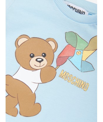 Moschino Baby Teddy Bear Romper in Blue prix