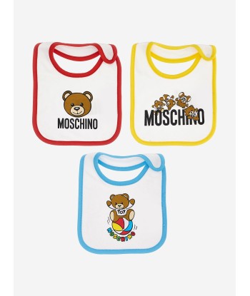 Moschino Baby Bib Gift Set in White Comparez plus de prix