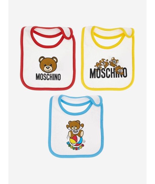 Moschino Baby Bib Gift Set in White Comparez plus de prix