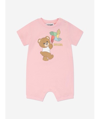 Moschino Baby Girls Teddy Bear Romper in Pink Comparez plus de prix