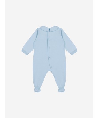 Moschino Baby Boys Teddy Logo Babygrow in Blue de votre