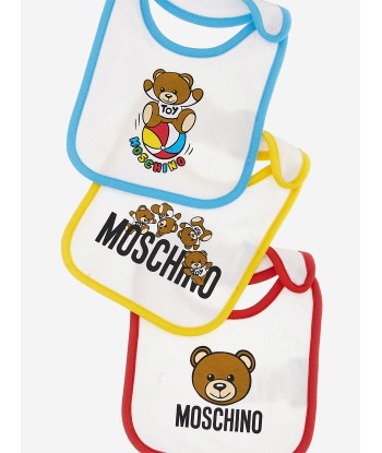 Moschino Baby Bib Gift Set in White Comparez plus de prix