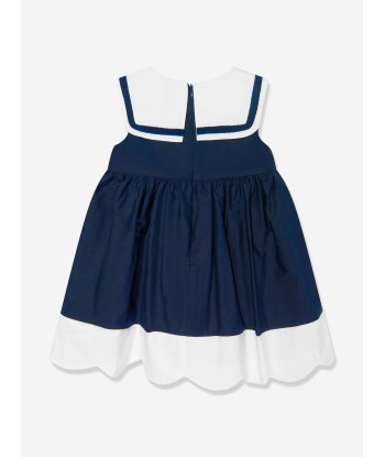 Patachou Girls Sleeveless Sailor Dress in Navy français