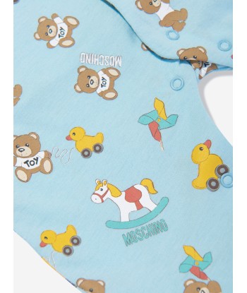 Moschino Baby Boys Teddy Bear Babygrow in Blue 50% de réduction en Octobre 2024