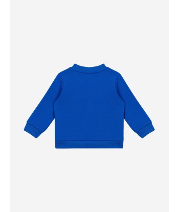 Moschino Baby Boys Teddy Logo Sweatshirt in Blue Toutes les collections ici