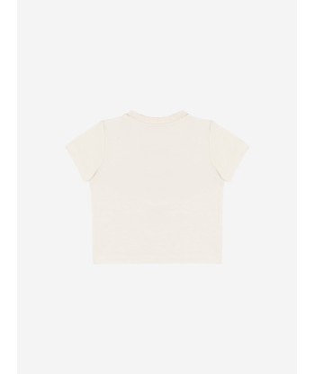 Moschino Baby Teddy Logo T-Shirt in Ivory online