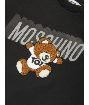 Moschino Baby Boys Teddy Logo Sweatshirt in Black Venez découvrir notre 