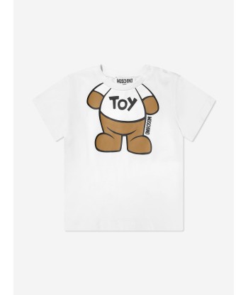 Moschino Baby Teddy Toy T-Shirt in White l'achat 