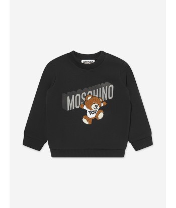 Moschino Baby Boys Teddy Logo Sweatshirt in Black Venez découvrir notre 