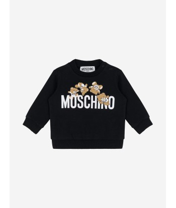 Moschino Baby Teddy Logo Sweatshirt in Black basket pas cher