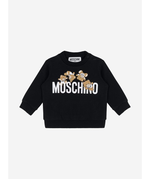 Moschino Baby Teddy Logo Sweatshirt in Black basket pas cher