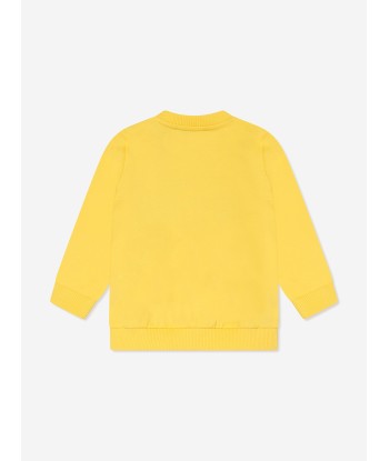 Moschino Baby Teddy Logo Sweatshirt in Yellow le concept de la Pate a emporter 