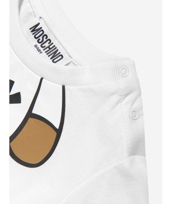 Moschino Baby Teddy Toy T-Shirt in White l'achat 