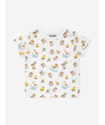 Moschino Baby Teddy Bear T-Shirt in Ivory store