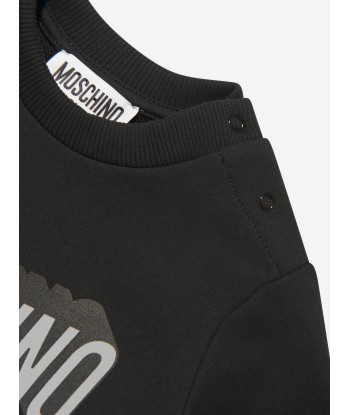 Moschino Baby Boys Teddy Logo Sweatshirt in Black Venez découvrir notre 