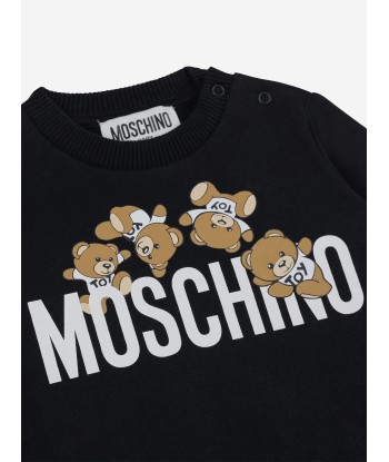 Moschino Baby Teddy Logo Sweatshirt in Black basket pas cher