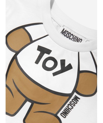 Moschino Baby Teddy Toy T-Shirt in White l'achat 