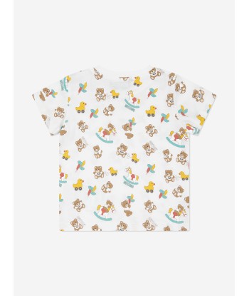 Moschino Baby Teddy Bear T-Shirt in Ivory store