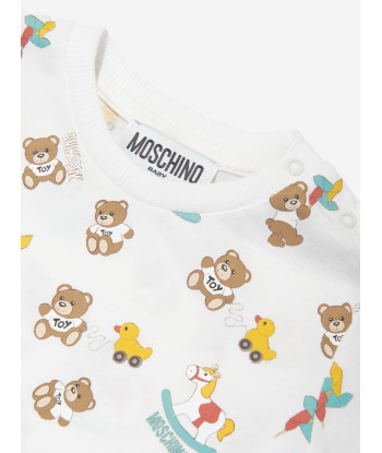 Moschino Baby Teddy Bear T-Shirt in Ivory store