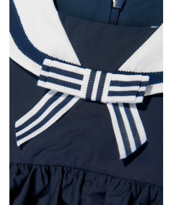 Patachou Girls Sleeveless Sailor Dress in Navy français