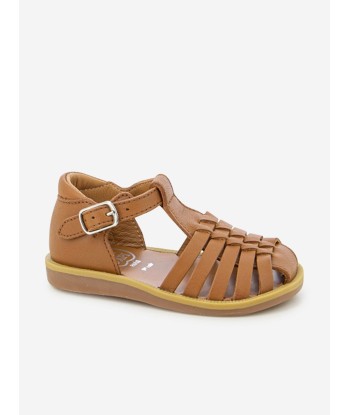 Pom D'Api Girls Leather Poppy Pitti Sandals in Brown l'évolution des habitudes 