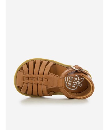 Pom D'Api Girls Leather Poppy Pitti Sandals in Brown l'évolution des habitudes 