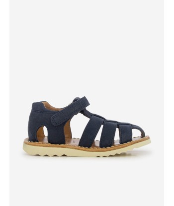 Pom D'Api Kids Leather Waff Papy Sandals in Navy Jusqu'à 80% De Réduction