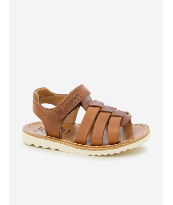 Pom D'Api Boys Leather Waff New Sandals in Brown vente chaude votre 