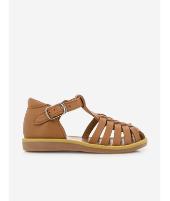 Pom D'Api Girls Leather Poppy Pitti Sandals in Brown l'évolution des habitudes 