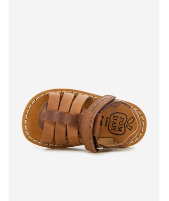 Pom D'Api Boys Leather Waff New Sandals in Brown vente chaude votre 