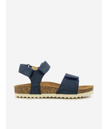 Pom D'Api Kids Leather Groot Bi-Easy Sandals in Navy Jusqu'à 80% De Réduction