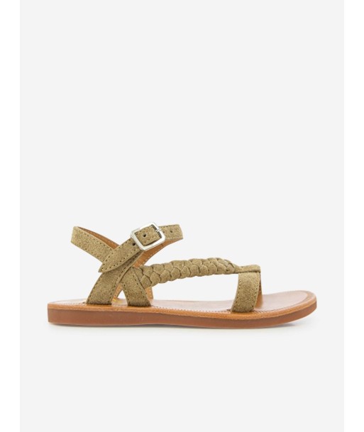 Pom D'Api Girls Leather Plagette Antik Sandals in Brown Véritable concentré