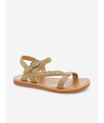 Pom D'Api Girls Leather Plagette Antik Sandals in Brown Véritable concentré