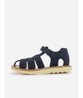 Pom D'Api Kids Leather Waff Papy Sandals in Navy Jusqu'à 80% De Réduction