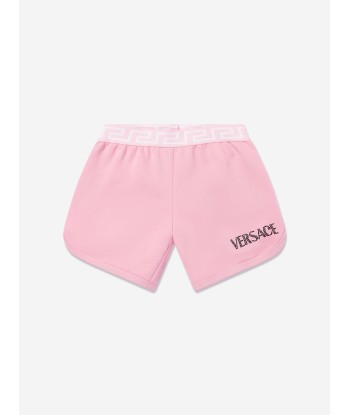 Versace Girls Embroidered Logo Shorts in Pink Les êtres humains sont 