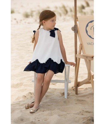 Patachou Girls Yacht Club Dress in White paiement sécurisé