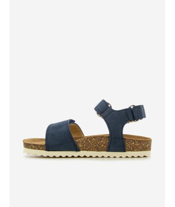 Pom D'Api Kids Leather Groot Bi-Easy Sandals in Navy Jusqu'à 80% De Réduction