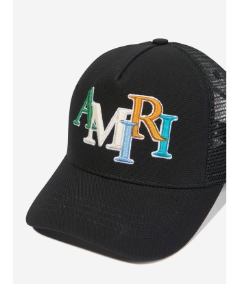 Amiri Boys Staggered Logo Cap in Black Le MVP de beaucoup