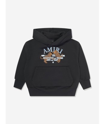 Amiri Kids Arts District Leopard Hoodie in Black rembourrage situé sous