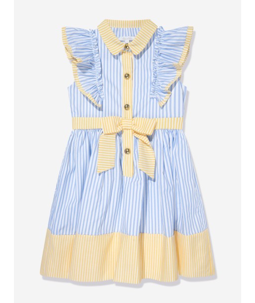 Patachou Girls Cotton Shirt Dress in Blue d'Europe débarque