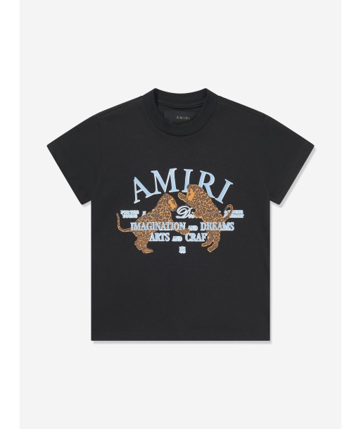 Amiri Kids Arts District Leopard T-Shirt in Black rembourrage situé sous