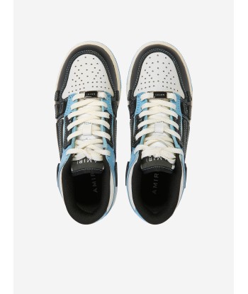 Amiri Boys Leather Skeltop Low Trainers in Blue Comment ça marche