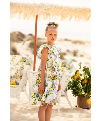 Patachou Girls Beach Club Dress in Multicolour Paris Déstockage Promo