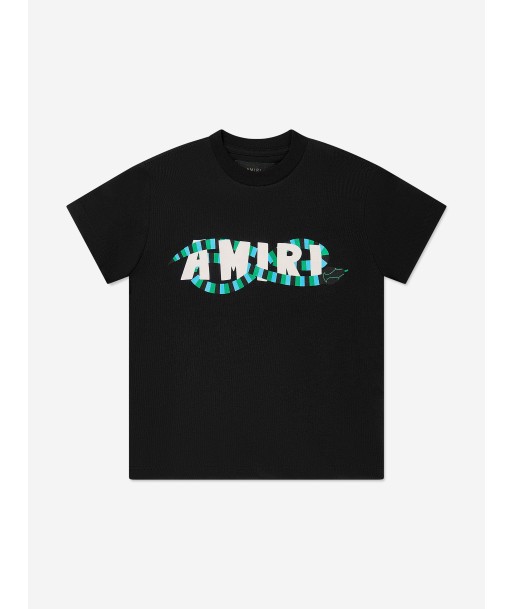 Amiri Kids Snake Logo T-Shirt in Black prix